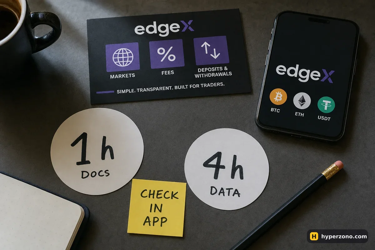 Two paper discs labelled 1 h and 4 h with a sticky note between them reading check in app