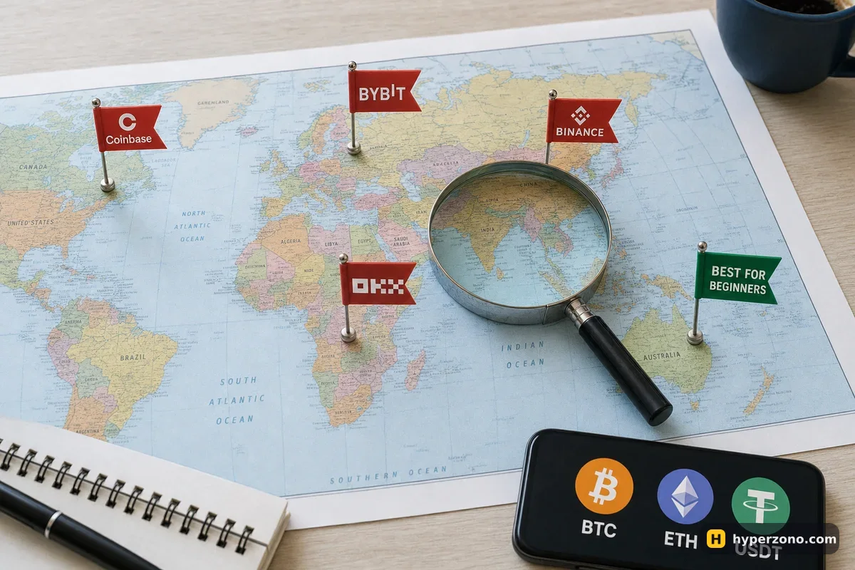 A paper world map on a desk with small red and green flags pinned into different regions